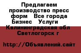 Предлагаем производство пресс-форм - Все города Бизнес » Услуги   . Калининградская обл.,Светлогорск г.